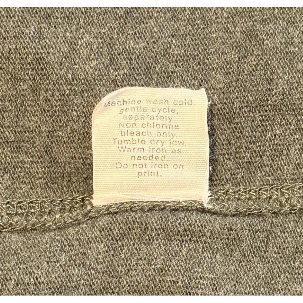 J. Crew Sueded Jersey Quarter Zip Pullover Large 100% Cotton Green Preppy